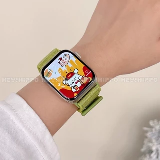 น่ารักการ์ตูน Nilongshan รูปแบบสายคล้องคอเหมาะสําหรับ iwatch 11/SE3/10/9/8/7/6/5/4/3/2/1 สาย Velcro เหมาะสําหรับ 49/46/45/44/42/41/40/43 มม.