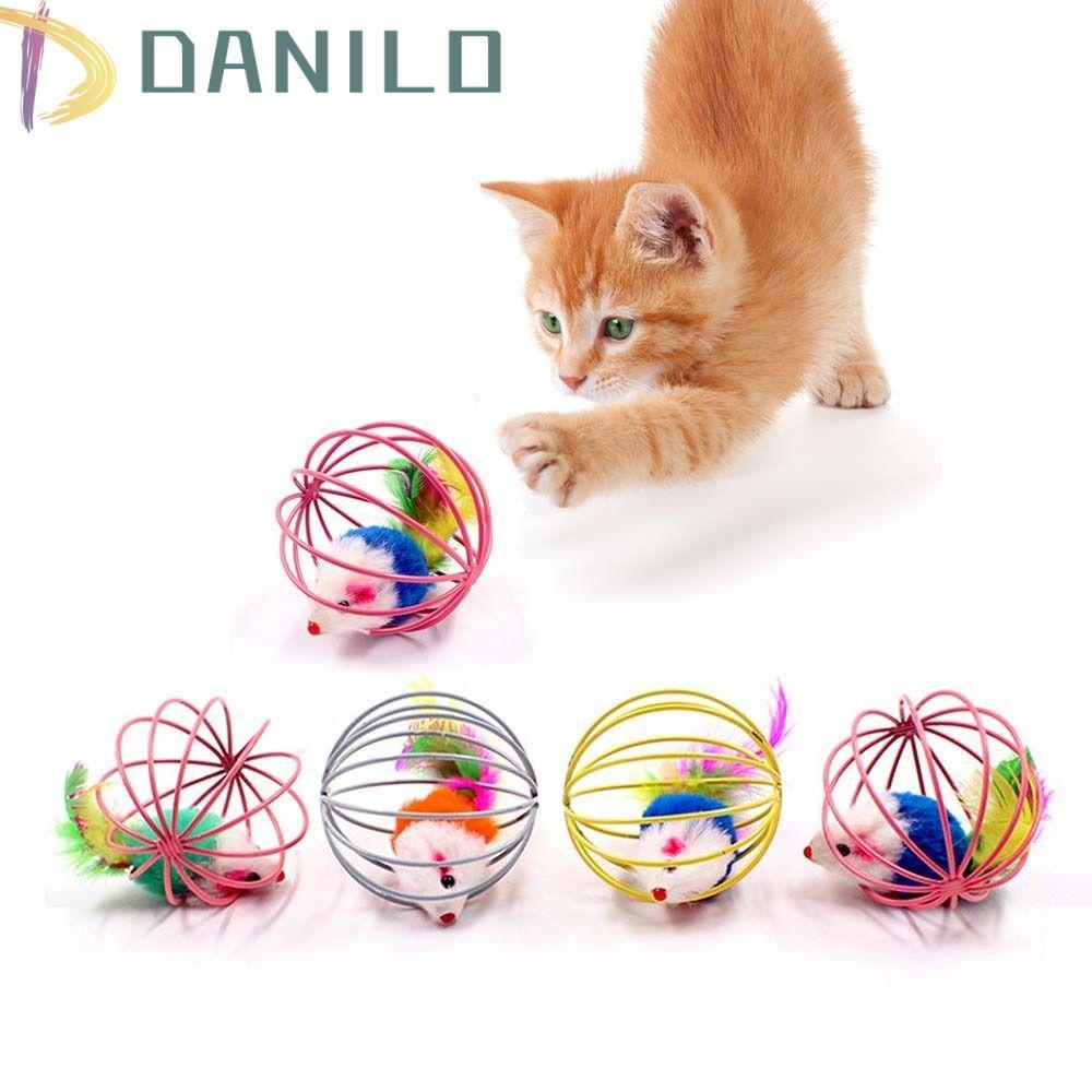DANILLO ของเล่นแมวประดิษฐ์ 1PC สัตว์เลี้ยงการฝึกอบรมอุปกรณ์แมวกัดลูกแมว Cat Teaser ของเล่น
