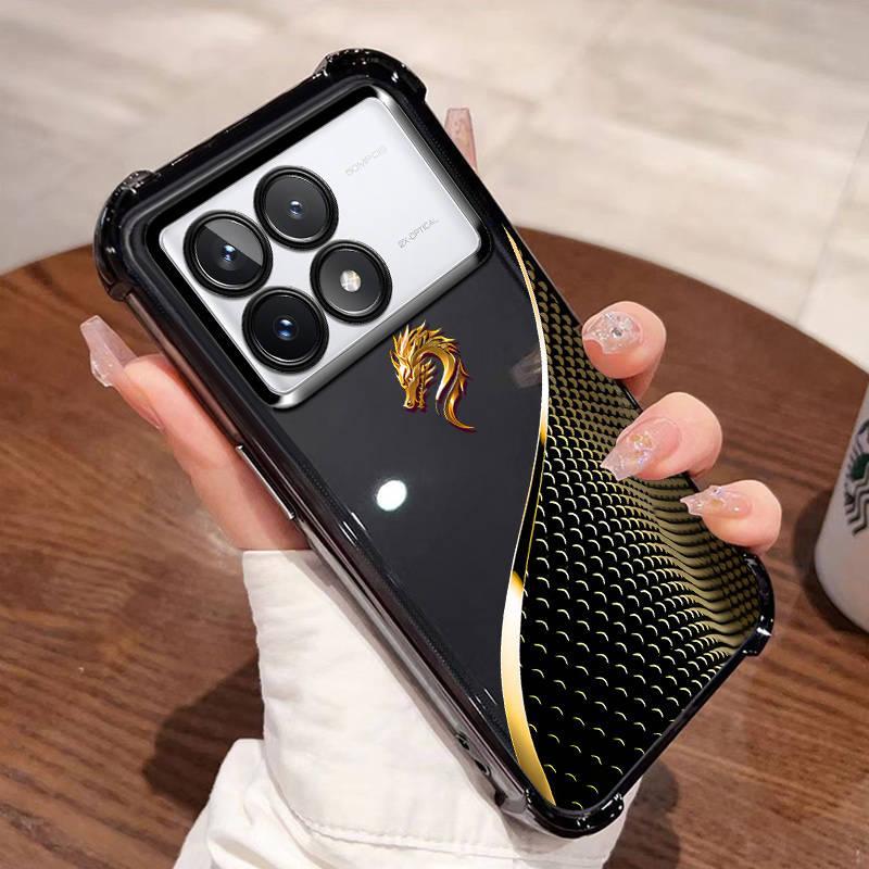 เคสโทรศัพท์แบบนุ่มโปร่งใสเหมาะสําหรับ Xiaomi Poco X6 Pro,Redmi K70E ฝาครอบป้องกันกันกระแทกและกันกระแ