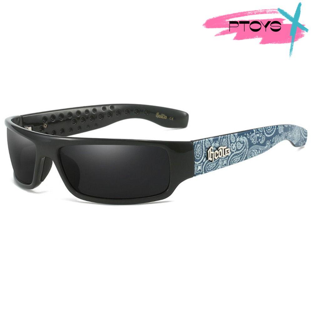 POLARIZED Biker Gang Style Sunglasses แว่นกันแดดโพลาไรซ์ป้องกัน UV เหมาะสำหรับการขับรถและขี่จักรยาน 