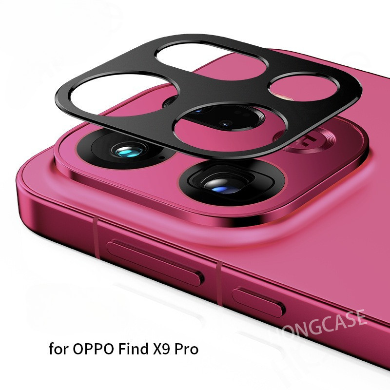 3 ชิ้นกล้องฟิล์มสําหรับ Oppo Find X9 X9Pro Pro 5G 2025 3D Curverd สีดําคลุมทั้งหมดป้องกันเลนส์ HD ด้านหลังกระจกนิรภัย