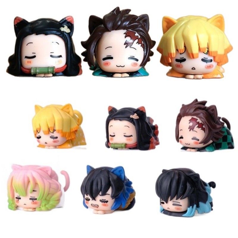 Demon Slayer Tomioka Giyuu Kanroji Mitsuri Iguro Obanai Tokitou Muichirou ตัวเลขการกระทําน่ารักรุ่นข