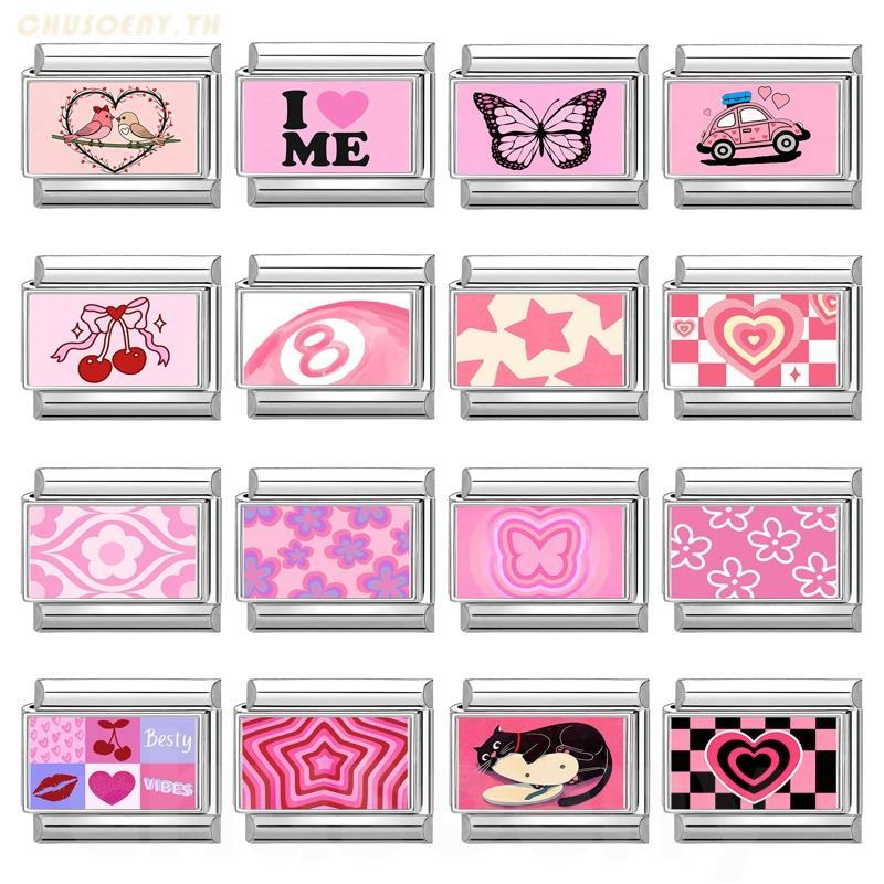 สร้อยข้อมือสแตนเลส charm สไตล์อิตาเลียน DIY ขนาด 9 มม. เพิ่มความสวยงามและบุคลิกภาพของคุณ - รูปที่ 2