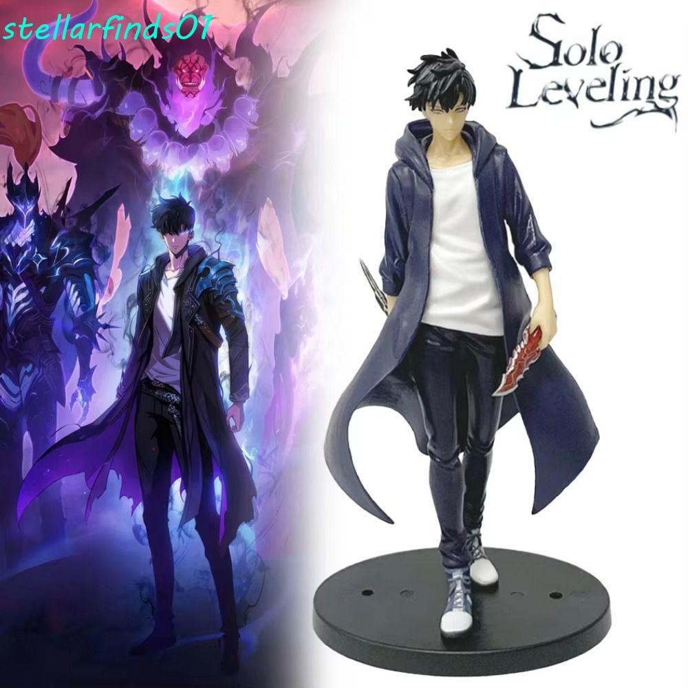 STELLARFENDS Sung Jinwoo Action Figure,ของเล่นอะนิเมะMerchanise Solo Leveling Figure,ตุ๊กตาPVCยืนท่า