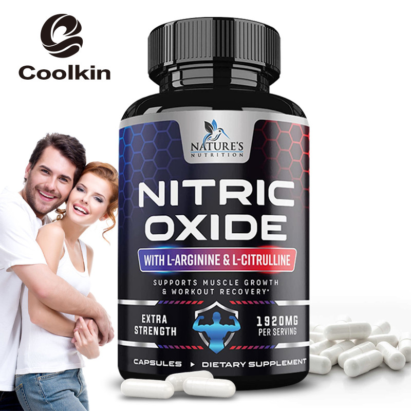 ผลิตภัณฑ์เสริมอาหาร COOLKIN Nitric Oxide บรรจุ แอล-อาร์จินีน และ แอล-ซิทริน 1920มก. - 30/60/120 แคปซูล ผลิตในอเมริกา