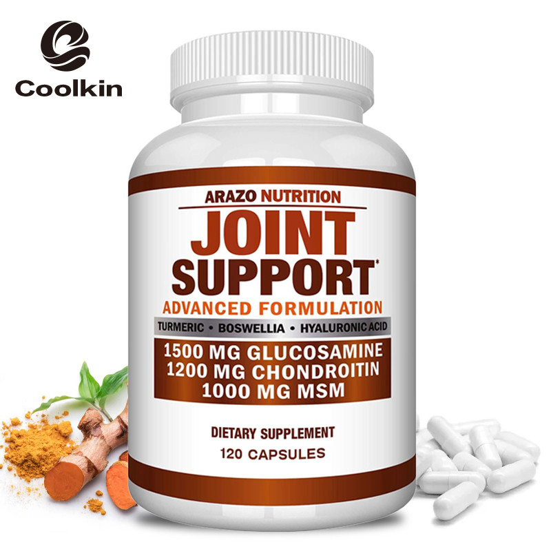 COOLKIN 1500mg Glucosamine 1200mg Chondroitin 1000mg MSM พร้อมเติมขมิ้น กํายาน และกรดไฮยาลูโรนิก - 30/60/120 แคปซูล ผลิตในอเมริกา