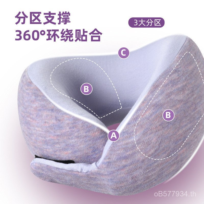 เดินทางเครื่องบินหน่วยความจําโฟมนอนหมอนหมอนงีบแบบพกพาหมอนรูปตัวยูพับปากมดลูกป้องกันกระดูกสันหลังส่วน