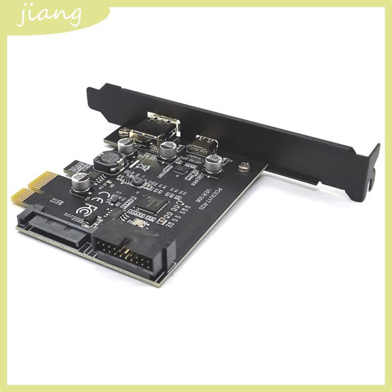 JN 19pin PCI-E X1 ถึง Type C USB 3 0 อะแดปเตอร์ขยายง่ายต่อการแทรกสําหรับเดสก์ท็อปพีซี