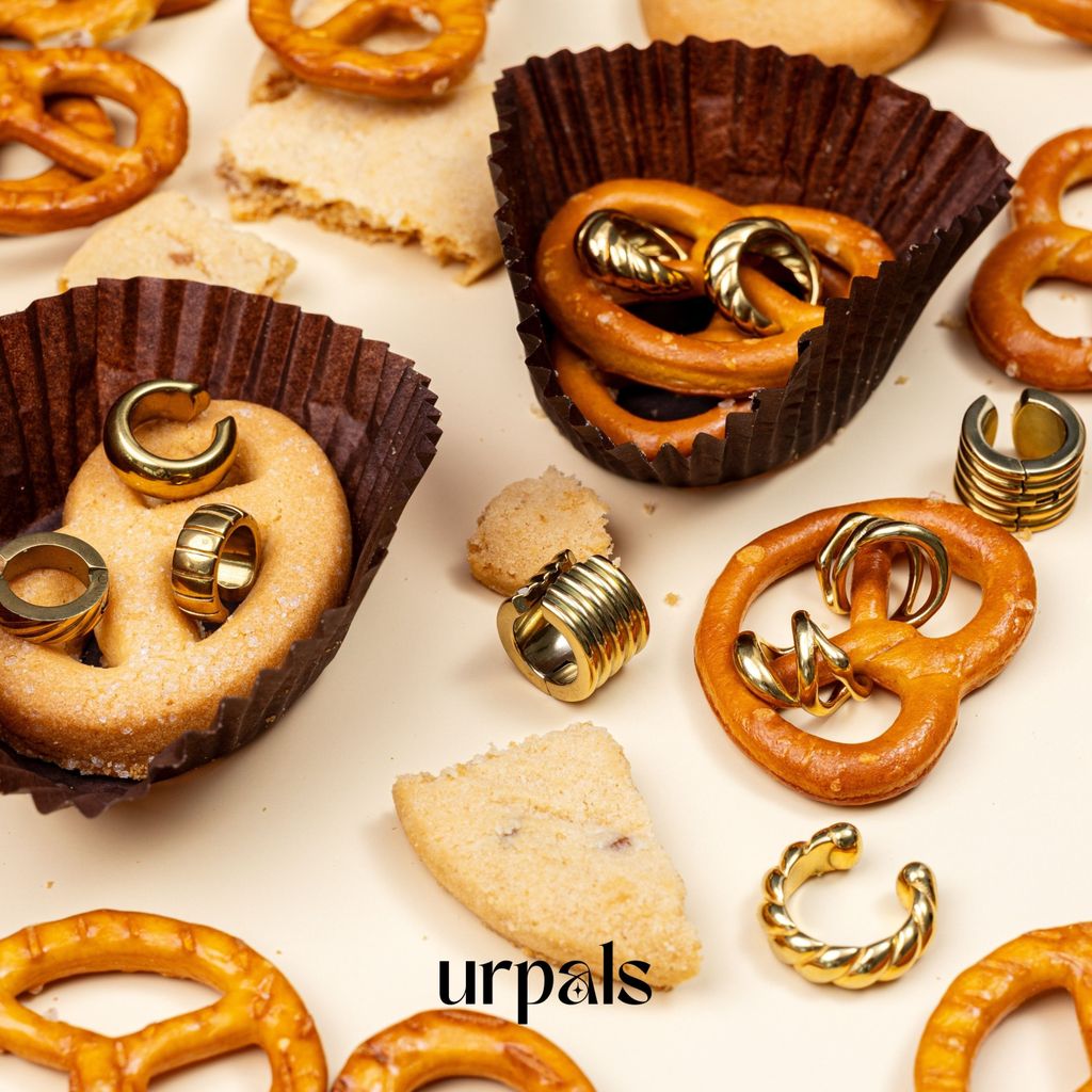 URPALS ต่างหู Ear cuff Stainless ชุบ 18K แพ้ง่ายใส่ได้