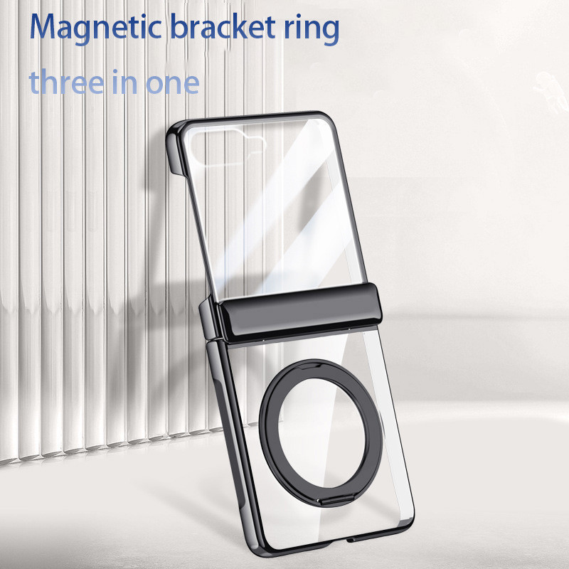 สําหรับเคสโทรศัพท์ Samsung Galaxy Flip 7 Flip 7 ฟิล์มเปลือกแบบบูรณาการแหวนปลอกบางเฉียบ Flip 7 เคสกัน