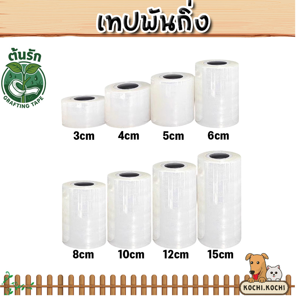 เทปพันกิ่ง ต้นรัก กว้าง 3–15ซม. ยาว 150เมตร เทปพันทาบกิ่ง เทปพันเสียบยอด เกษตร คุ้มมาก