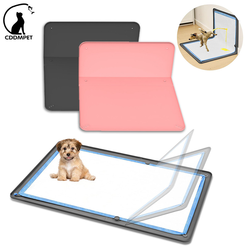 【CDDMPET】65x89ซม. ที่วางแผ่นรองฉี่สุนัขซิลิโคนรองฉี่สําหรับสุนัข Wee Training มีขอบกันรั่ว