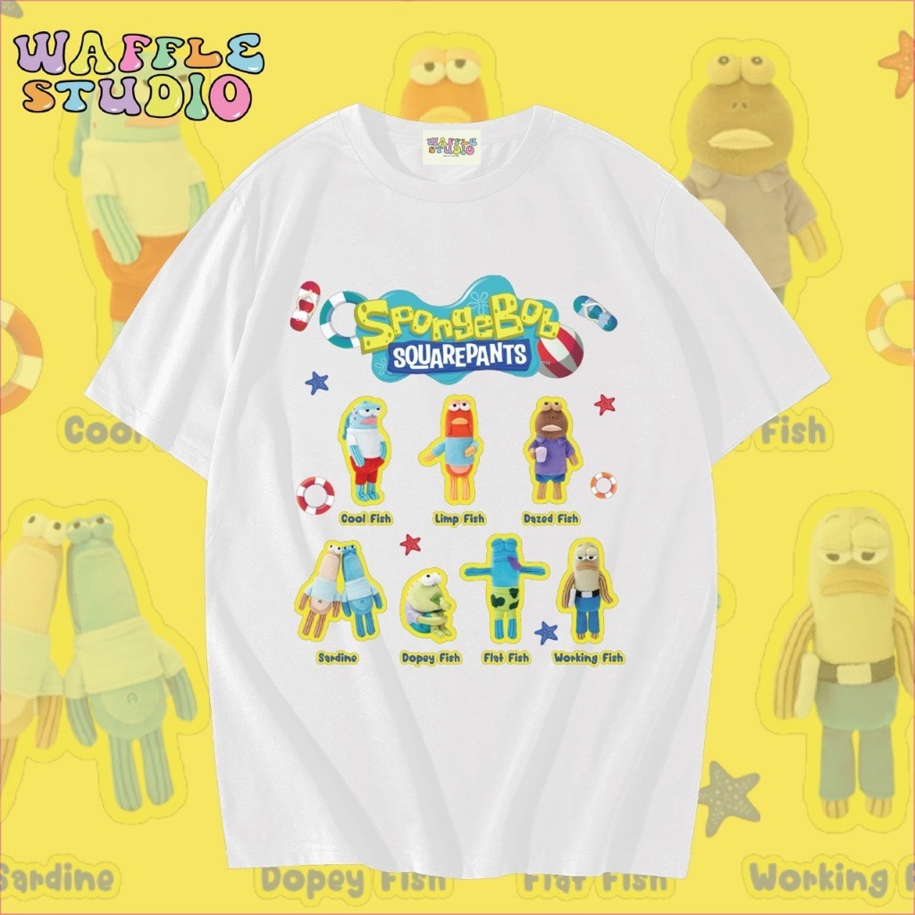 [ ส่งฟรี 🔥 ] WS1641 เสื้อยืดโอเวอร์ไซส์ ผ้าคอตตอนเสื้อยืดเกาหลี เสื้อยืด  WAFFLE STUDIOS-5XL