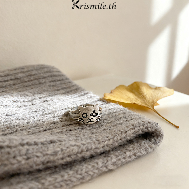 COD-ในไทย💖ความคิดสร้างสรรค์ แมว ดาวเสาร์ เปิด แหวน ผู้หญิง การออกแบบการ์ตูน แหวนนิ้วชี้ มัลติฟังก์ชั่ น่ารัก - รูปที่ 4