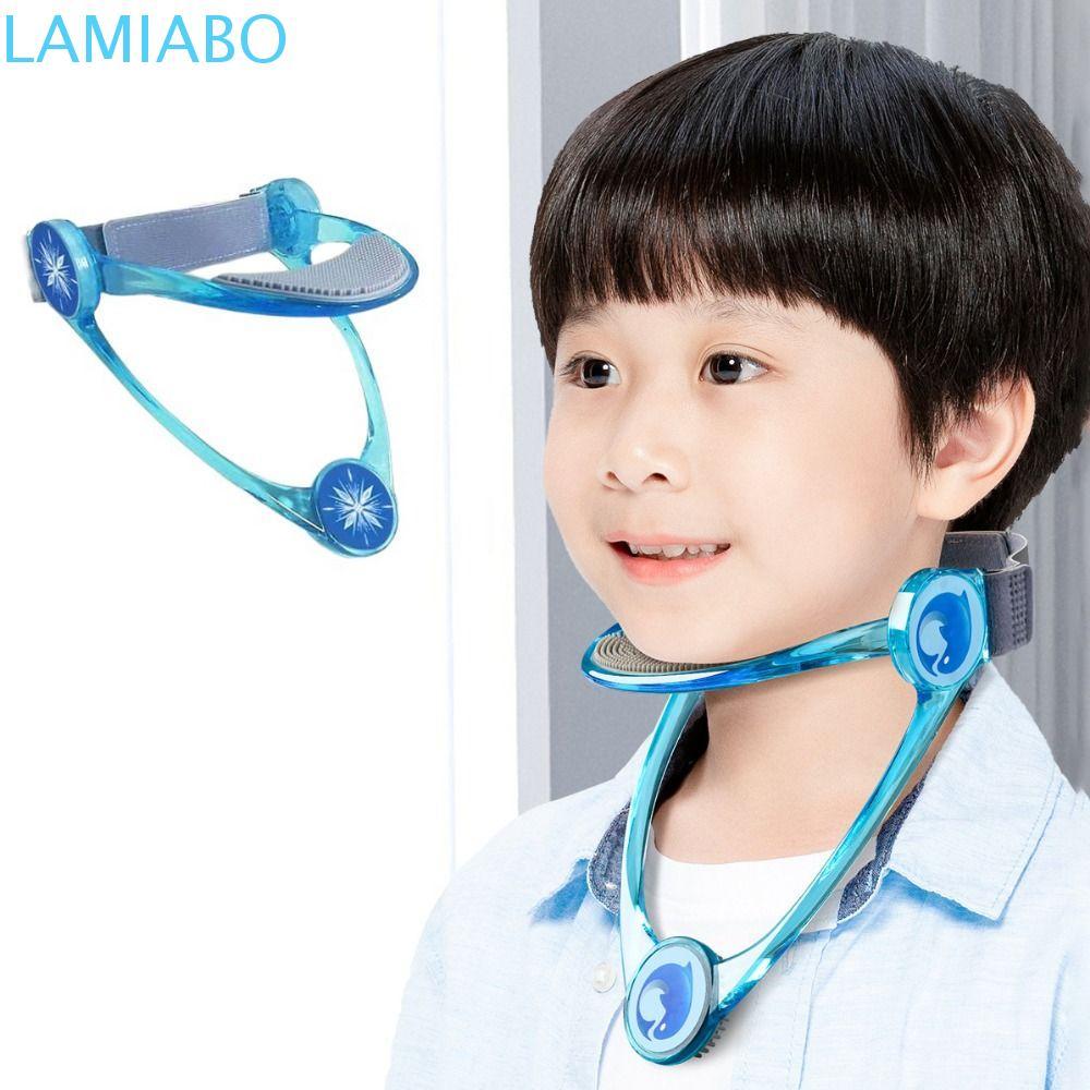 LAMIABO รั้งพยุงกระดูกสันหลังส่วนคอ, 360 หมุนได้ PC + TPU วงเล็บพยุงคอ, คอ Health Care Stretcher สีฟ