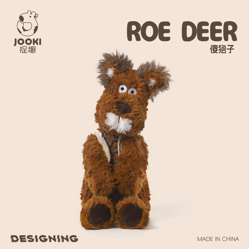 JOOKI 43 ซม.ตุ๊กตายัดของเล่น - น่ารักและอยากรู้อยากเห็นSilly Roe Deer Plushie, ที่ไม่ซ้ํากัน Furry ข