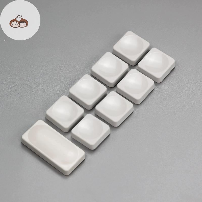 BEF 10 ชิ้นสีขาว CFX Low Profile PBT Keycaps สําหรับ Chosfox LCK Low Profile MX Switch Gaming Mechan