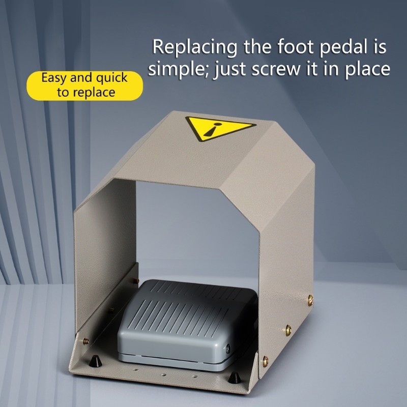 HL เกรดอุตสาหกรรมสวิทช์เท้า Guard ป้องกันเหล็กหล่อเท้าเหยียบสําหรับ TFS-1 TFS-201 TFS-01 TFS-3