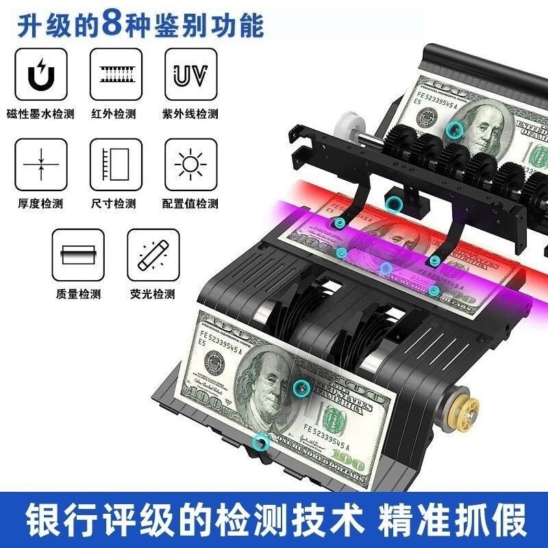 HOT DEAL Foreign Currency Banknote Counter Counterfeit Detector MultiCurrency Dollar Malaysia Euro K