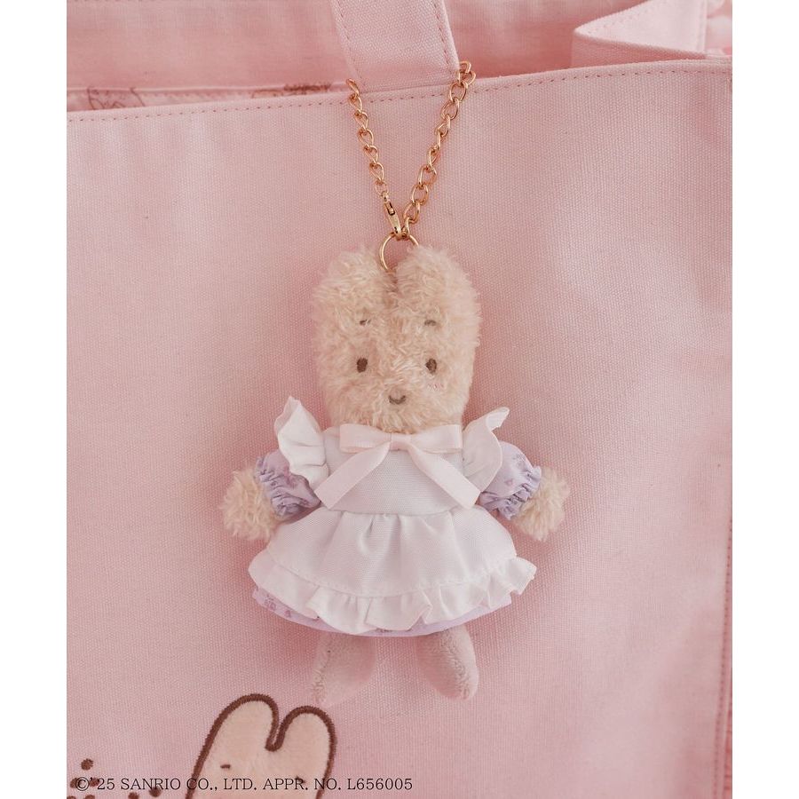 ตุ๊กตากระต่ายและกระเป๋าสะพายไหล่ข้างเดียวสไตล์บ้านญี่ปุ่นแบบโมدان พร้อมเครื่องประดับซาตินและลูกไม้