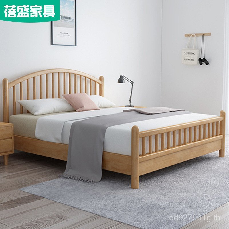 B & B Bed เตียงคู่ 5 วัน 1.8 เตียงไม้เนื้อแข็ง 1.Small Apartment Nordic Apartment Master Bed โมเดิร์