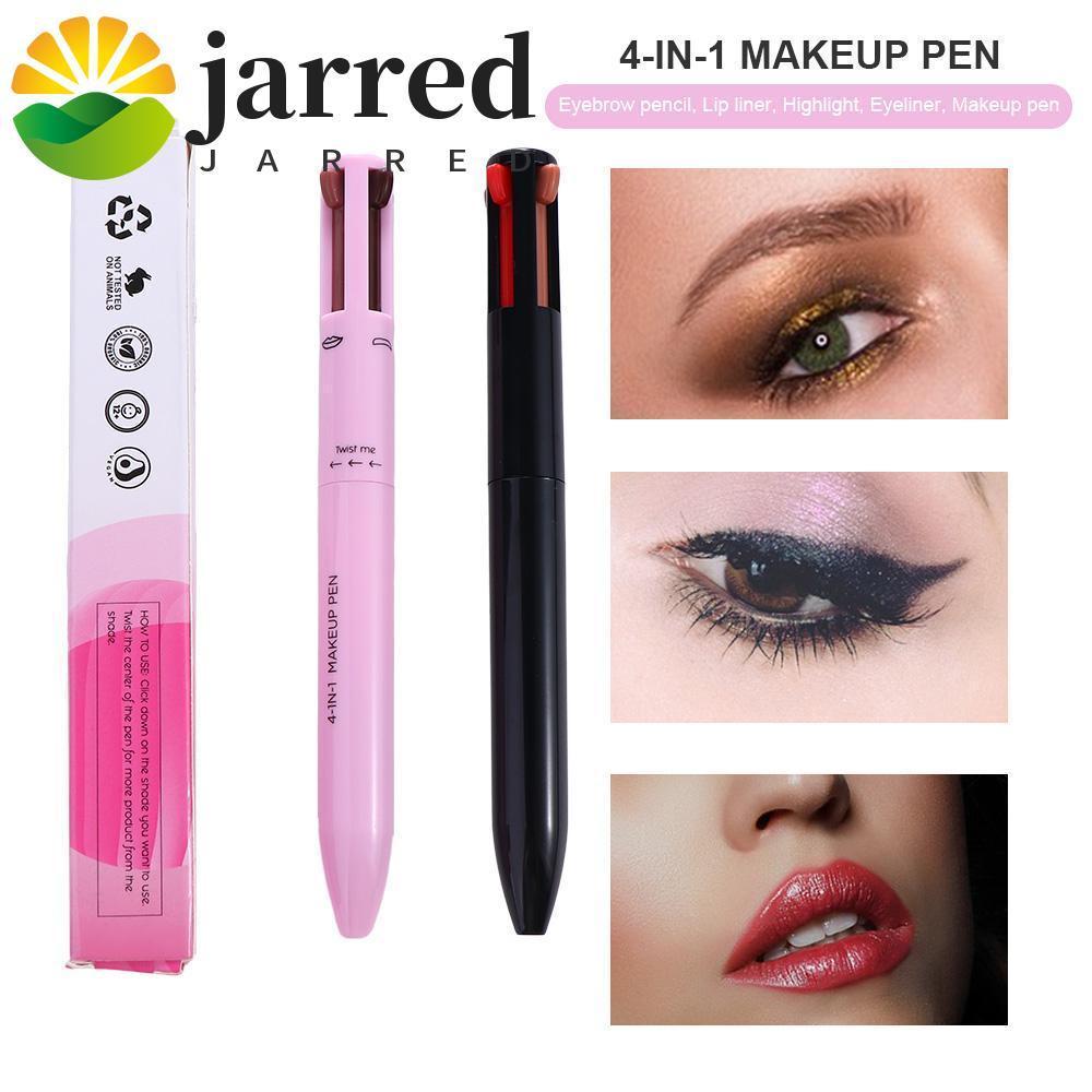 JARRED 4 in1 แต่งหน้าปากกาความงาม Travel ใหม่ Lying Silkworm ปากกาอายไลเนอร์ปากกา Glitter Highlighter เครื่องมือเครื่องสําอางกันน้ํา Easy สี Lip Liner ปากกา