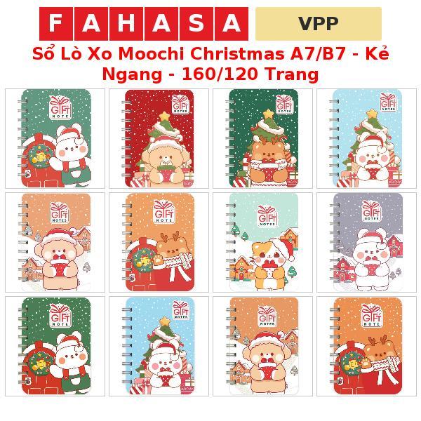 XO Moochi Christmas Spring Notebook A7/B7 - เส้นแนวนอน - 160/120 หน้า