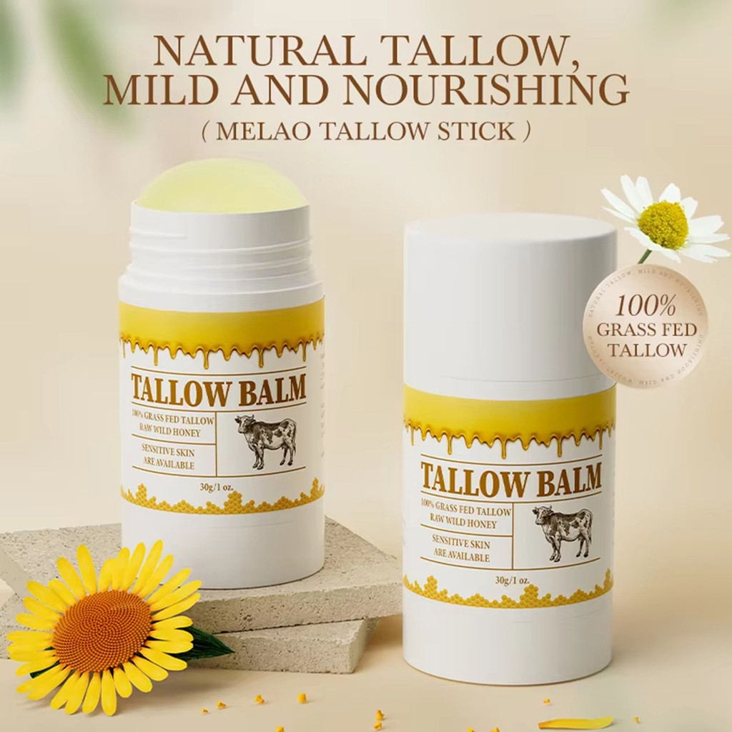 Beef Tallow Moisturizing Stick Organic Beef Tallow Face Moisturizer เหมาะสําหรับการใช้งาน On-The-Go
