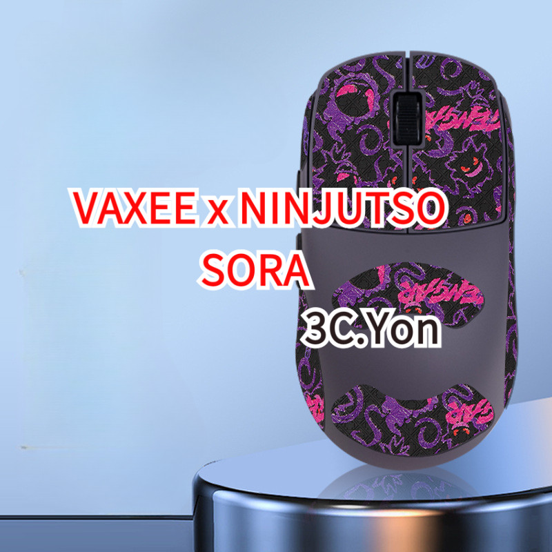 เมาส์ผิว Vaxee Ninjutso Sora 4K เมาส์สําหรับเล่นเกมไร้สาย Anti-Slip Grips เทปด้านข้างยืดหยุ่น Superl