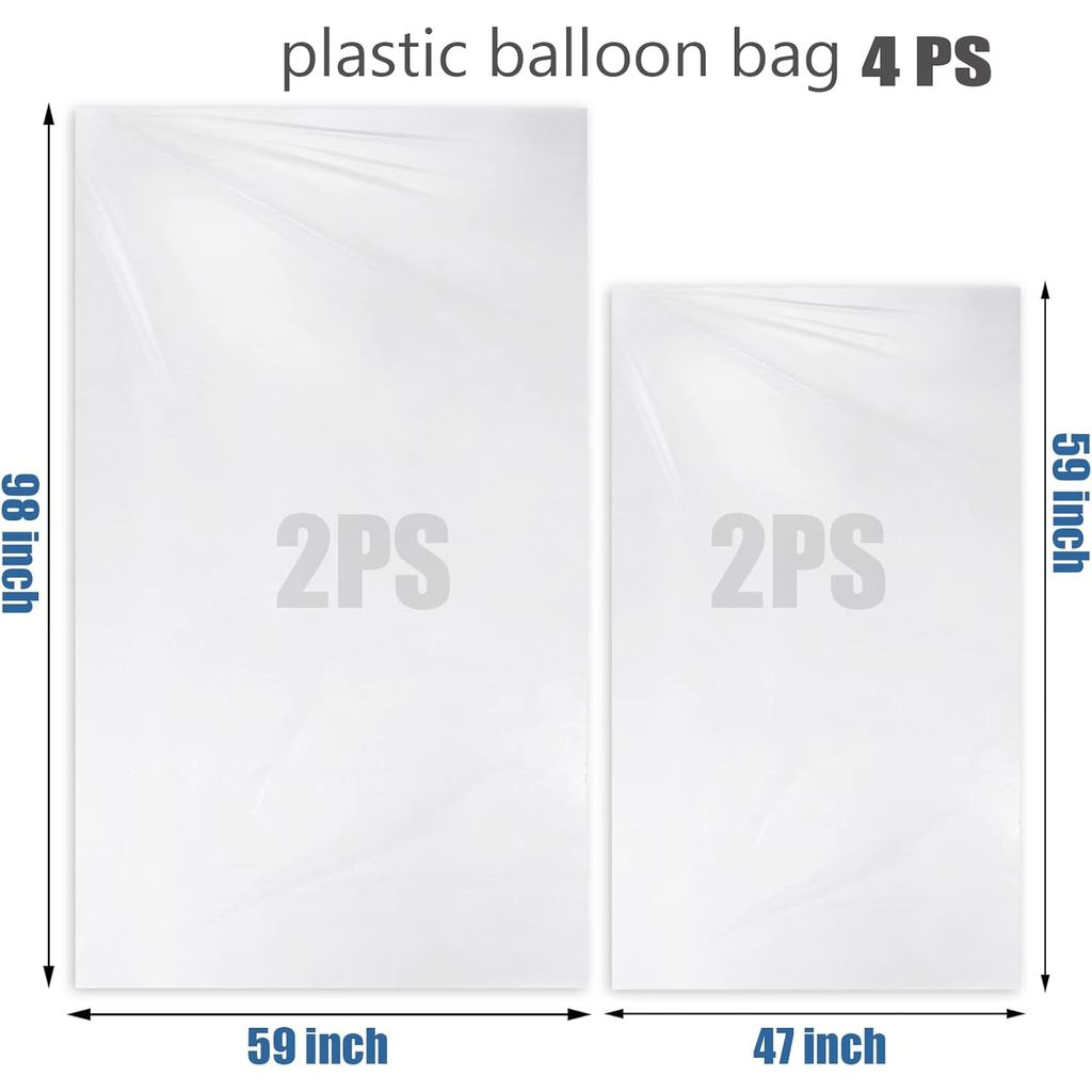Kerapa Large balloon bags (4 Pcs),balloon transport bags transparent giant storage bags 59x98 inches