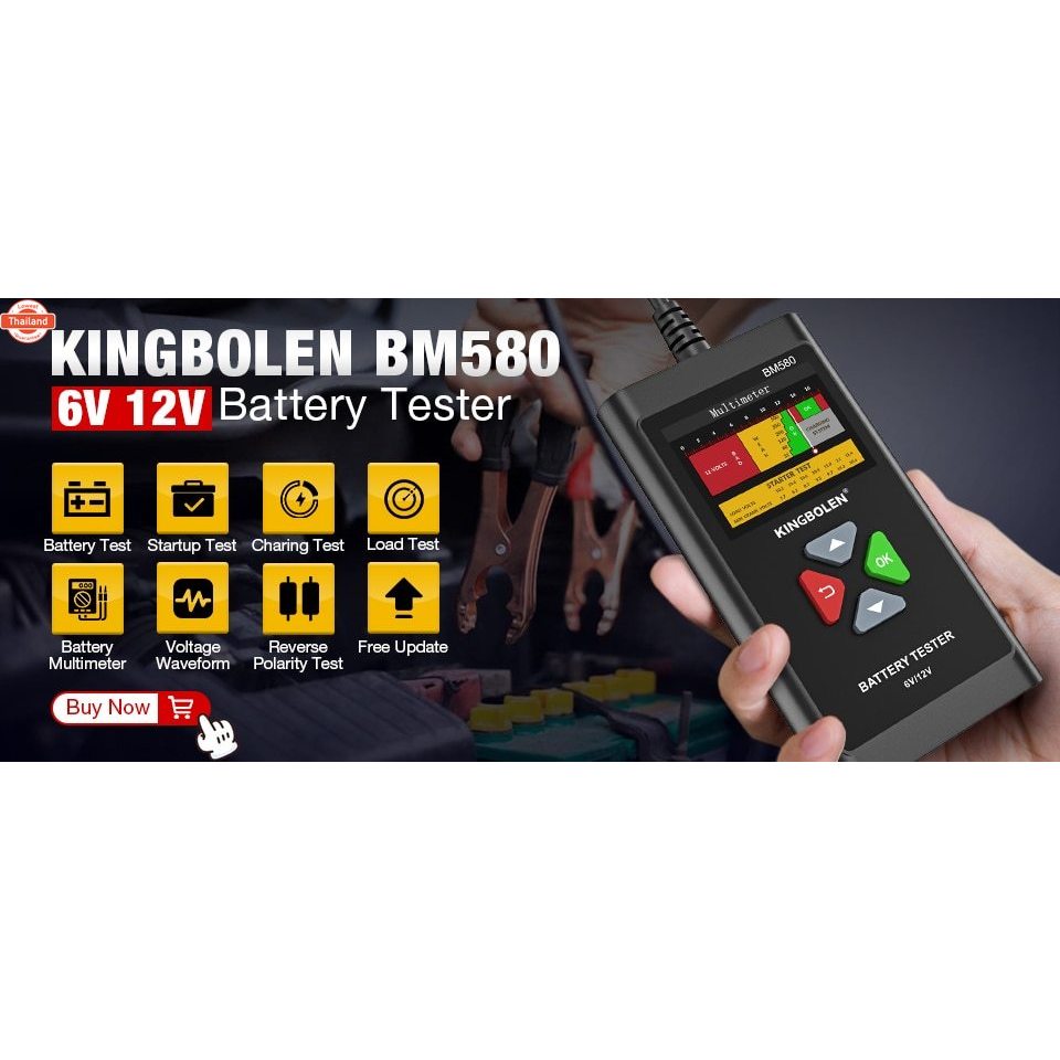 Battery Tester Tools KINGBOLEN BM550 6V 12V 24V Automotive Diagnostic Tools 100-2000 CCA Tester 2Ah-