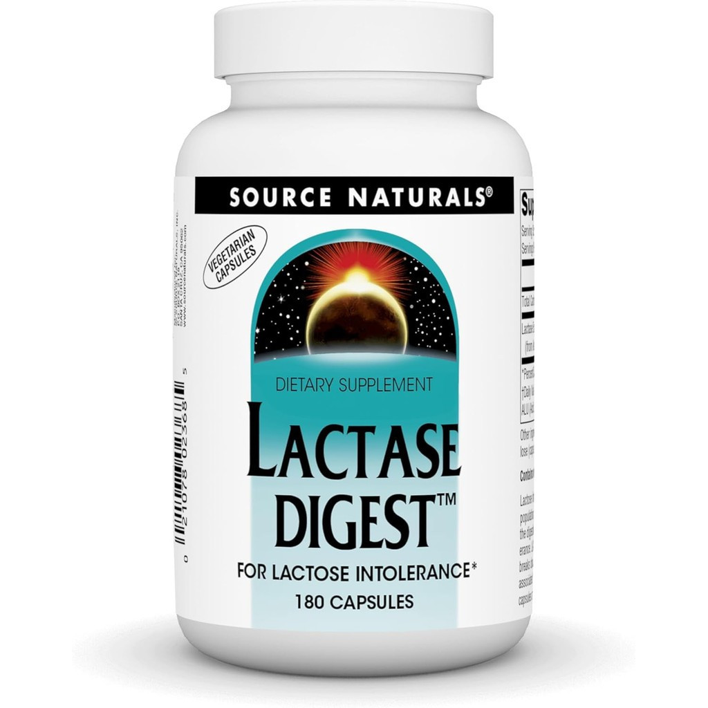Source Naturals Lactase Digest สําหรับ Oactose Intolerance* - 180 แคปซูล