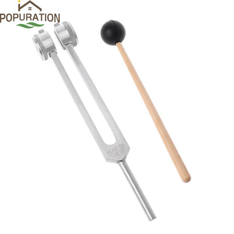 POP OM 136 1Hz อลูมิเนียมอัลลอยด์จูนส้อม Chakra ค้อนเครื่องมือรักษาวินิจฉัยสําหรับกําจัดความเครียด 2 ชิ้นชุด