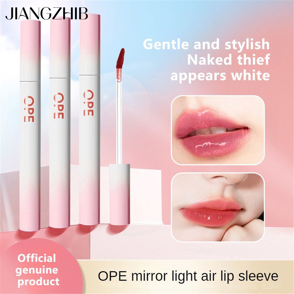 JIANGZHIB เปปไทด์ลิปสติกให้ความชุ่มชื้นริมฝีปากลิปบาล์มสี Raspberry Ribbon Toast Espresso Lip Glass 