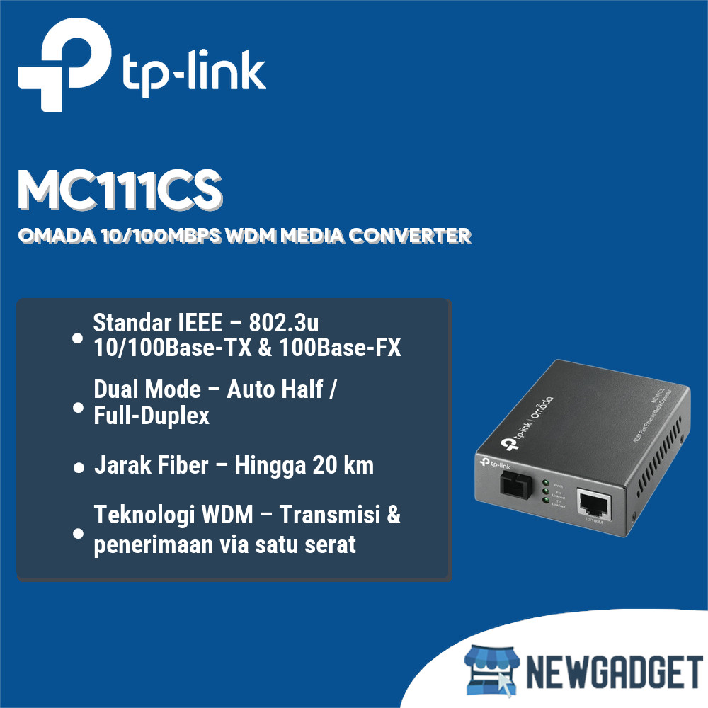 TP-LINK MC111CS OMADA 10/100MBPS WDM MEDIA CONVERTER