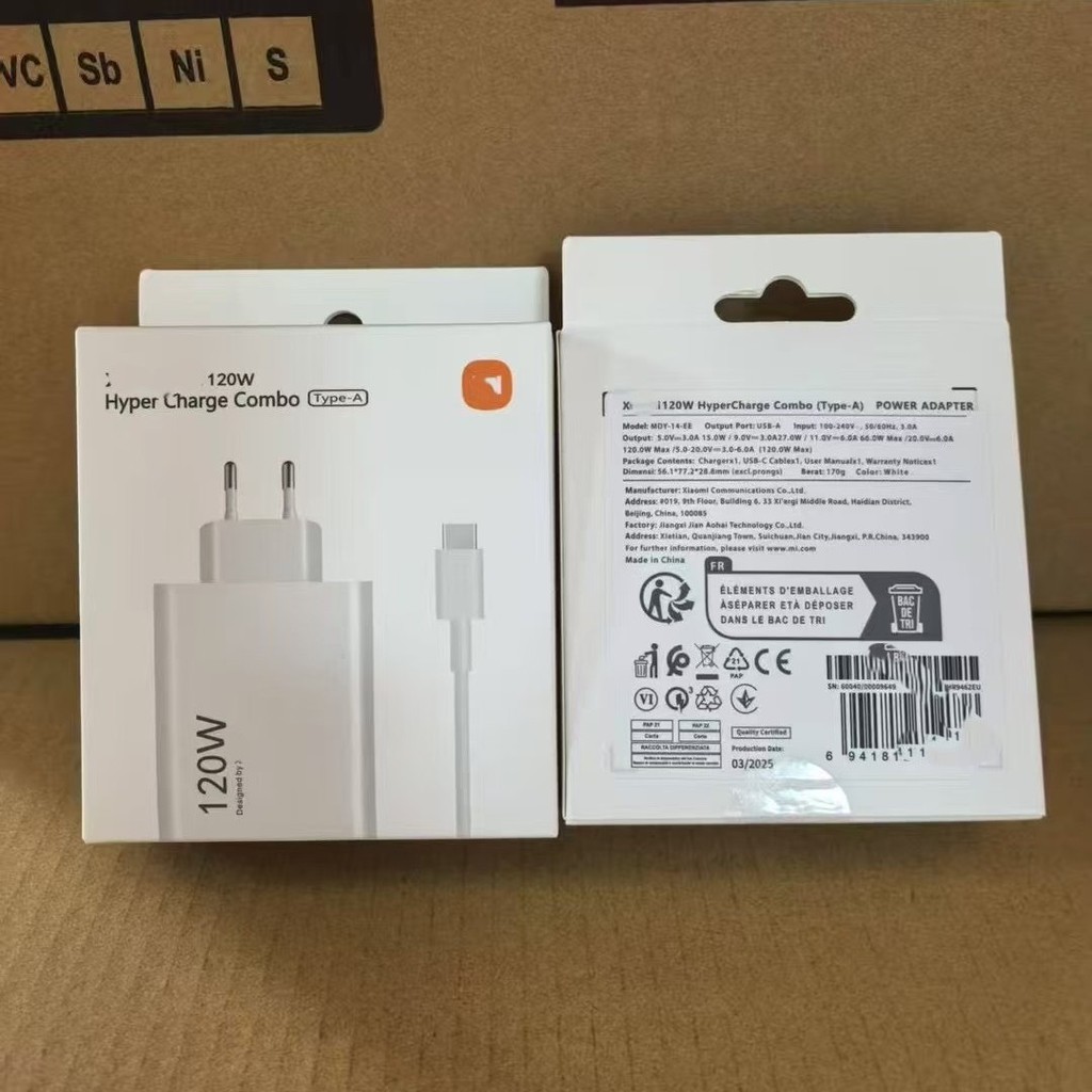 อุปทานโดยตรงเหมาะสําหรับ Xiaomi Mi120W Charger USB Charger มาตรฐานยุโรปชาร์จเร็ว 90W67W45W33W