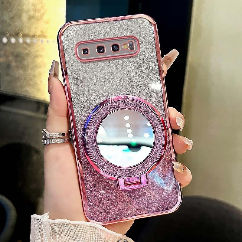 เคสโทรศัพท์ Samsung Galaxy S8 Plus S8+ S9 Plus S9+ S10 S20 Plus S10+ S20FE S20 Ultra กระจกกันกระแทกวงเล็บดูดแม่เหล็กโปร่งใสเคสโทรศัพท์ฝาครอบ