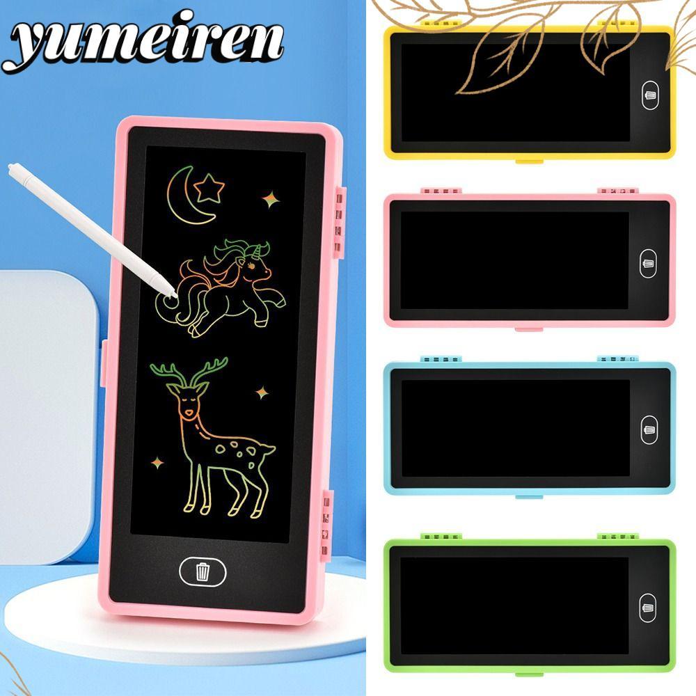 YUMEIREN กล่องดินสอพร้อมหน้าจอ LCD กระดานวาดภาพลบได้ มัลติฟังก์ชั่น 2-in-1 ความจุขนาดใหญ่ สำหรับนักเรียนและสำนักงาน