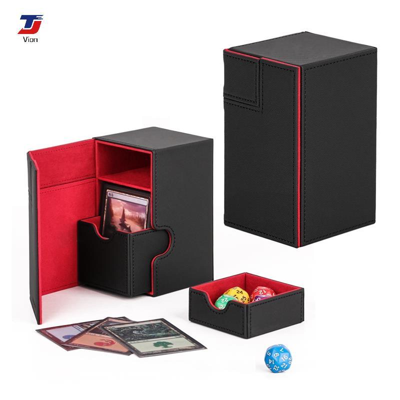 Card Deck Case/Card Deck Storage Box 100+ TCG Card Box Deck Case Card Protector Top Side-Loading Dec