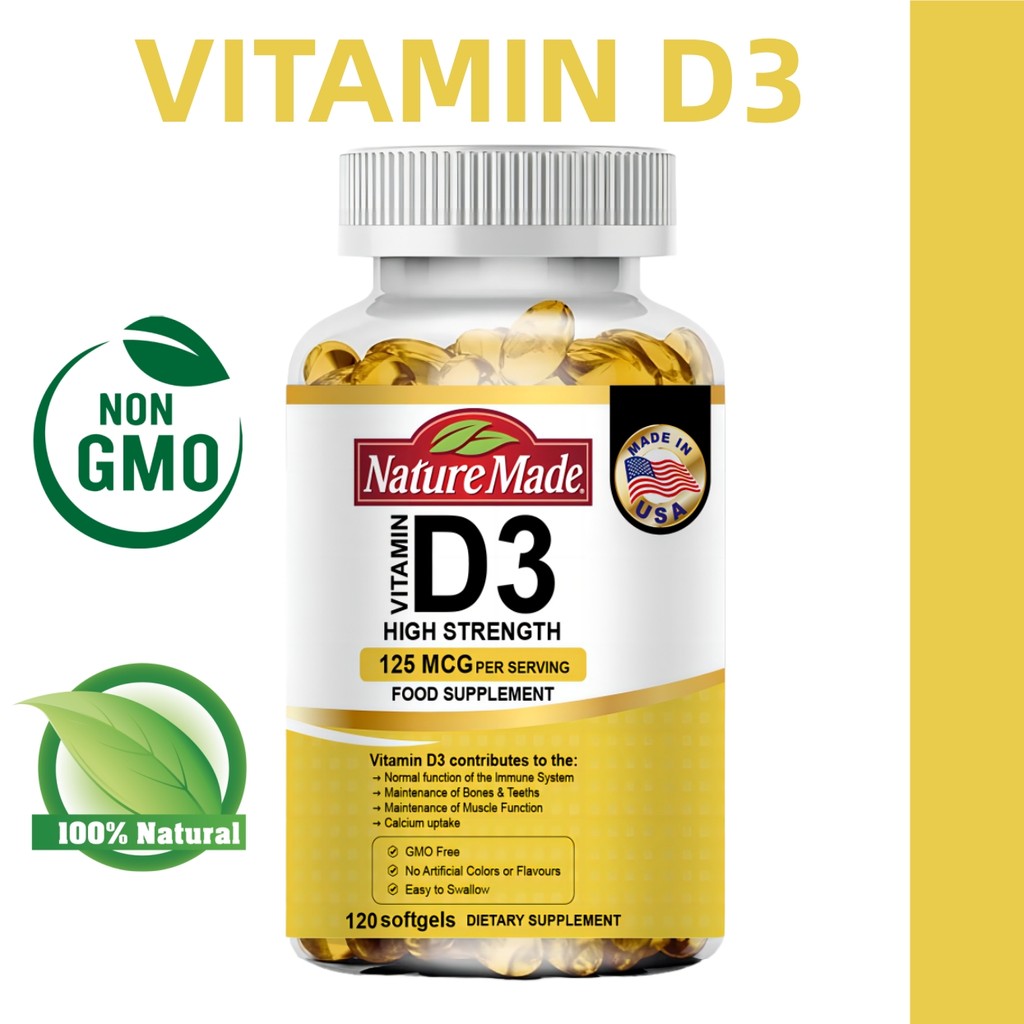 Nature Made Vitamin D3 Softgels-ช่วยเสริมสร้างสุขภาพกระดูกและการทำงานของระบบภูมิคุ้มกัน