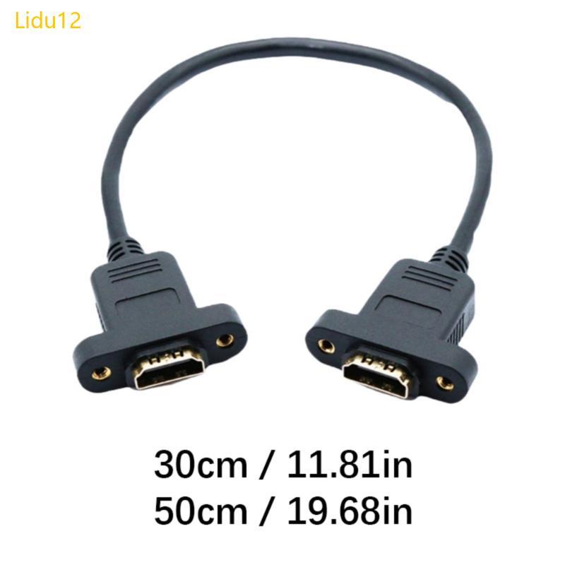 Lidu12 Fast Speed HDTV Cable 1080P ชายหญิง Video Display Cable สกรูแผง Mount สําหรับ HDTV แล็ปท็อป P