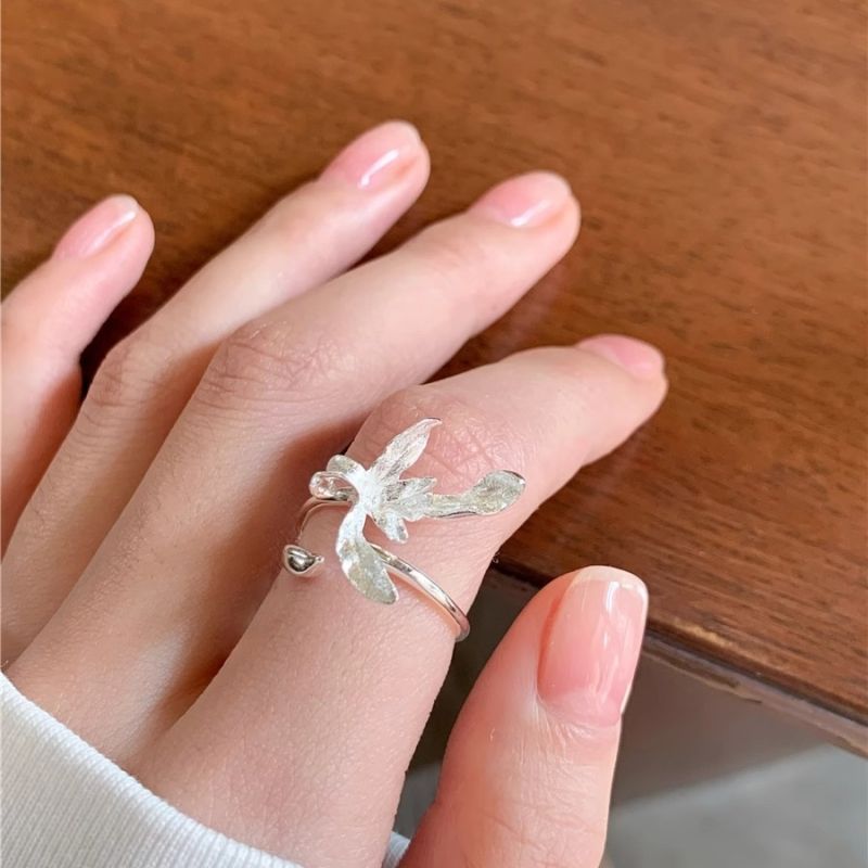 Niche Design Style Empty Valley Orchid Orchid Opening Adjustable Ring Elegant Literary Sweet Retro F