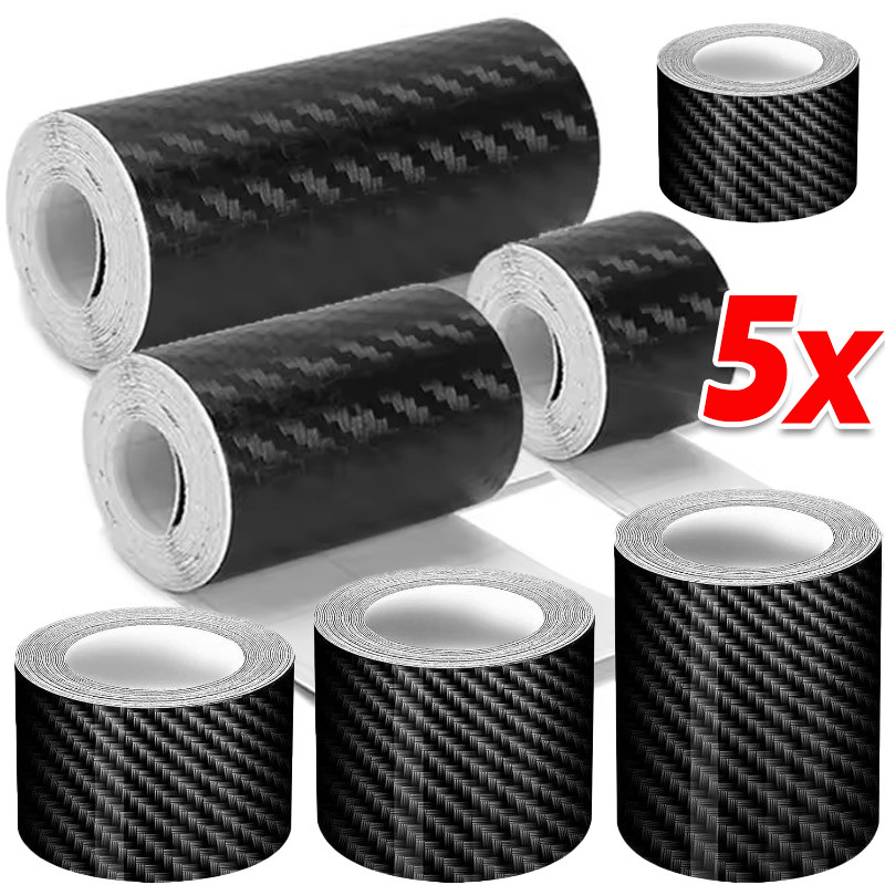 1/3/5Rols 3D สติ๊กเกอร์คาร์บอนไฟเบอร์ - แถบฟิล์มป้องกันรอยขีดข่วนกันน้ําอัตโนมัติ