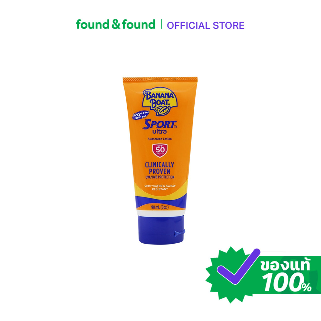 Banana Boat Sport Ultra Sunscreen Lotion SPF50 PA++++ 90ml โลชั่นกันแดด สูตรสปอร์ต SPF50 found & found