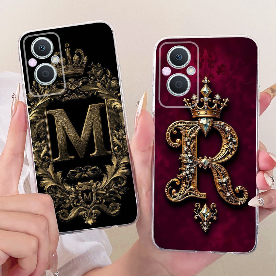 สําหรับ OPPO Reno7 Z 5G / Reno8 Z 5G แฟชั่นมงกุฎเริ่มต้นคู่เคสโทรศัพท์ Reno 7Z 8Z 5G CPH2343 ซิลิโคน
