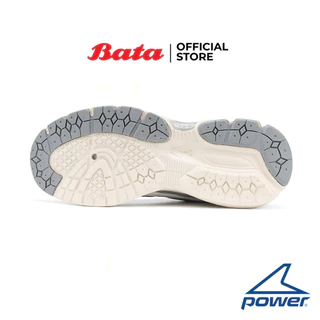 Bata บาจา Power รองเท้าผ้าใบสนีคเกอร์ แบบผูกเชือก สำหรับผู้ชาย รุ่น Viator สีเงิน 8282181