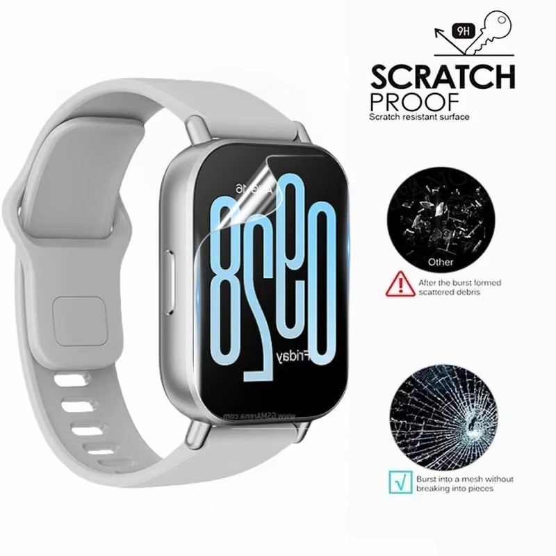 Hydrogel ป้องกันหน้าจอเต็มรูปแบบ Soft TPU ฟิล์ม Anti Scratch ยืดหยุ่นสําหรับ Redmi Watch 3 4 5 6 Lite Active