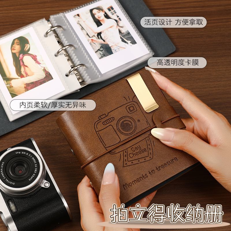Fuji Polaroid Photo Album Storage Photo Card Collection Book โปสการ์ด Retro Loose-leaf Storage Card 