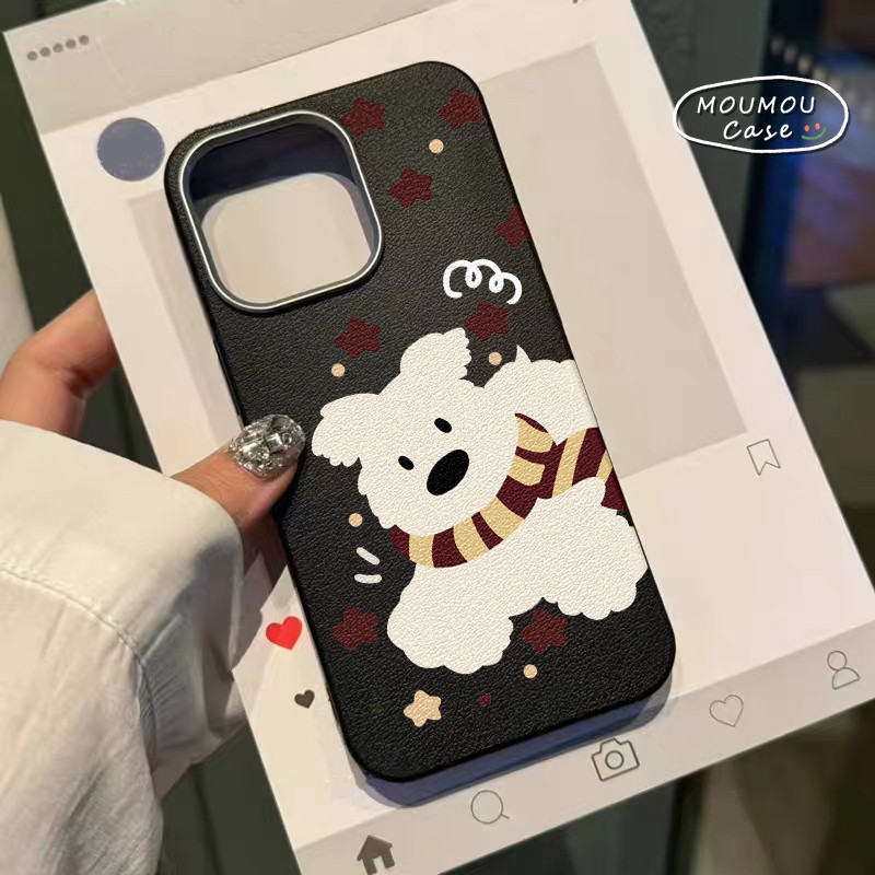 สําหรับIphone 16 11 13 14 12 15 XR Pro Max 16 7 Plus XR Xน่ารักลูกสุนัขผ้าพันคอ