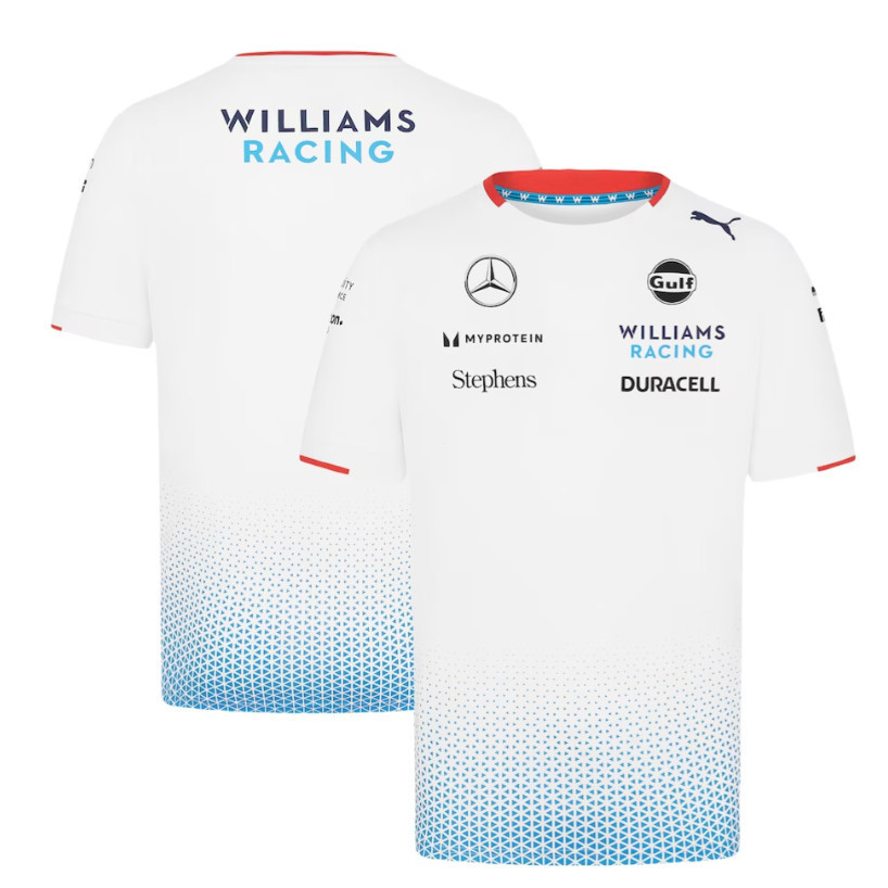 2024 สไตล์ใหม่ F1 Racing Jersey + Williams Racing F1 Fleet Jersey + ผู้ชายผู้หญิงฤดูร้อนแขนสั้นเสื้อ